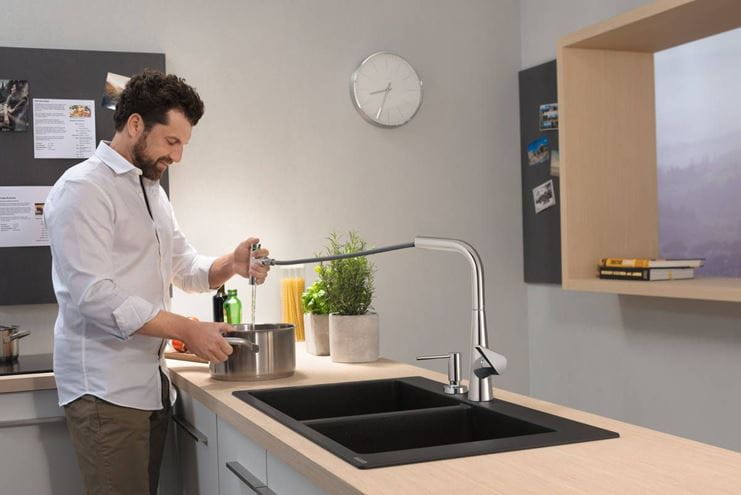 HANSGROHE TALIS SELECT M51 drezová batéria, s vyťahovacou sprškou, sBox, chróm 73867000 Obrázek - fotka