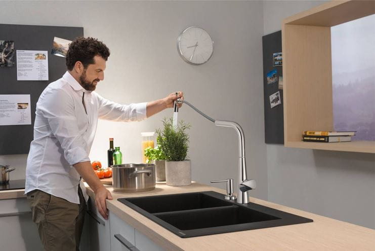 HANSGROHE TALIS SELECT M51 drezová batéria, s vyťahovacou sprškou, sBox, chróm 73867000 Obrázek - fotka