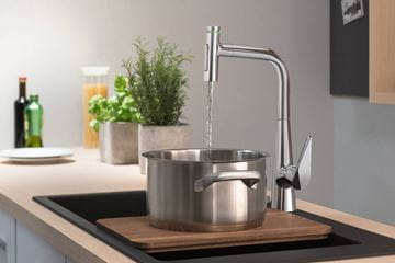 HANSGROHE TALIS SELECT M51 drezová batéria, s vyťahovacou sprškou, sBox, nerez 73867800 Obrázek - fotka