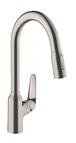 HANSGROHE FOCUS M42 drezová batéria, s vyťahovacou sprškou, nerez 71800800 Obrázek - Hlavní obrázek