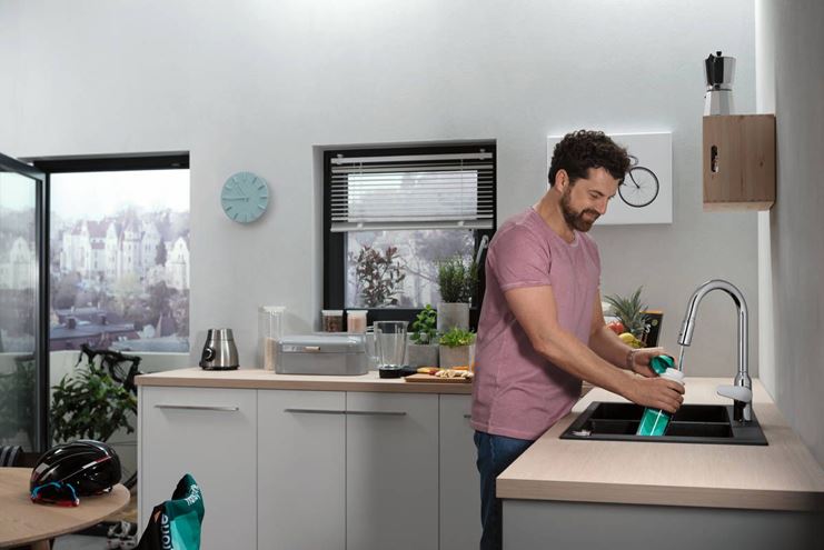 HANSGROHE FOCUS M42 drezová batéria, s vyťahovacou sprškou, nerez 71800800 Obrázek - fotka