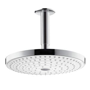 HANSGROHE RAINDANCE SELECT S 240 2JET horná sprcha pr. 243 mm, 2 prúdy, s ramenom, biela/chróm