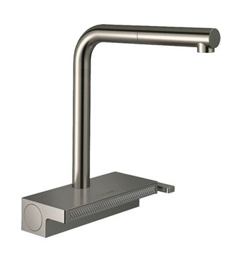 HANSGROHE AQUNO SELECT M81 drezová batéria, s vyťahovacou koncovkou a plochou sprškou, nerez