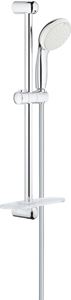 GROHE NEW TEMPESTA 100 sprchová súprava 4-dielna, ručná sprcha pr. 100 mm, 2 prúdy, tyč, hadica, polička, chróm