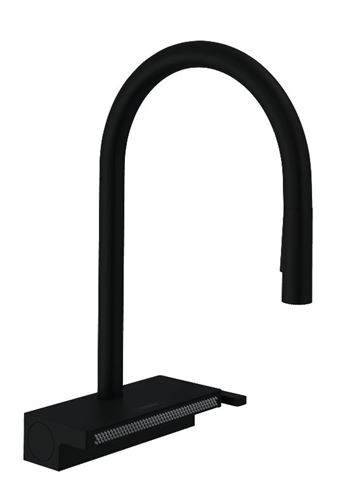 HANSGROHE AQUNO SELECT M81 drezová batéria, s vyťahovacou sprškou a plochým sprchovacím prúdom, matná čierna 73837670 Obrázek - Hlavní obrázek