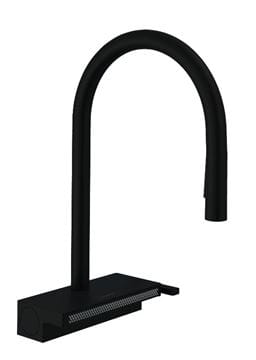 HANSGROHE AQUNO SELECT M81 drezová batéria, s vyťahovacou sprškou a plochým sprchovacím prúdom, matná čierna