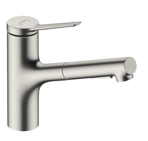 HANSGROHE ZESIS M33 drezová batéria, s vyťahovacou sprškou, nerez 74800800 Obrázek - Hlavní obrázek