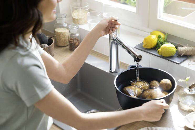 HANSGROHE ZESIS M33 drezová batéria, s vyťahovacou sprškou, chróm 74801000 Obrázek - fotka