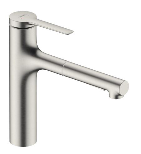 HANSGROHE ZESIS M33 drezová batéria, s vyťahovacou sprškou, nerez 74801800 Obrázek - Hlavní obrázek