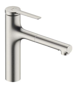 HANSGROHE ZESIS M33 drezová batéria, s vyťahovacou sprškou, nerez