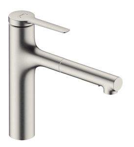 HANSGROHE ZESIS M33 drezová batéria, s vyťahovacou sprškou, nerez