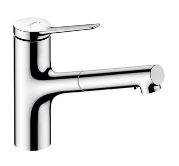 HANSGROHE ZESIS M33 drezová batéria, s vyťahovacou sprškou, sBox lite, chróm