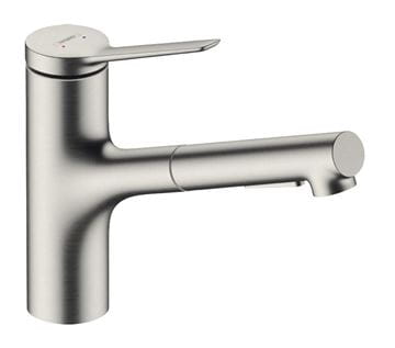 HANSGROHE ZESIS M33 drezová batéria, s vyťahovacou sprškou, sBox lite, nerez