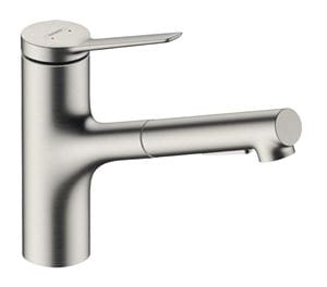 HANSGROHE ZESIS M33 drezová batéria, s vyťahovacou sprškou, sBox lite, nerez