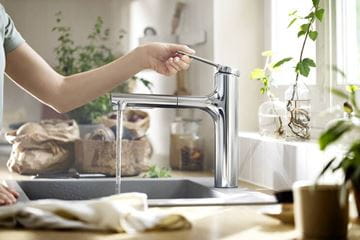 HANSGROHE ZESIS M33 drezová batéria, s vyťahovacou sprškou, sBox lite, chróm 74804000 Obrázek - fotka