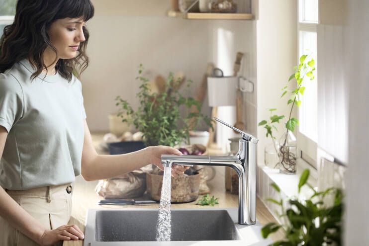 HANSGROHE ZESIS M33 drezová batéria, s vyťahovacou sprškou, sBox lite, chróm 74804000 Obrázek - fotka