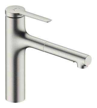 HANSGROHE ZESIS M33 drezová batéria, s vyťahovacou sprškou, sBox lite, nerez