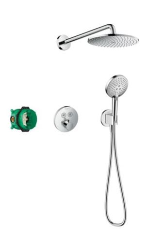 HANSGROHE RAINDANCE SELECT S sprchový set s termostatickou podomietkovou batériou, horná sprcha, ručná sprcha s 3 prúdmi, hadica, držiak, chróm 27951000 Obrázek - Hlavní obrázek