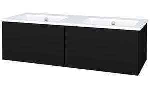 CONCEPT MODULAR skrinka pod dvojumývadlo 122,5x49,5x33,2 cm, 2 zásuvky, Push-open, graphite