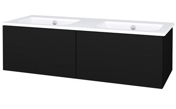CONCEPT MODULAR skrinka pod dvojumývadlo 122,5x49,5x33,2 cm, 2 zásuvky, Push-open, graphite