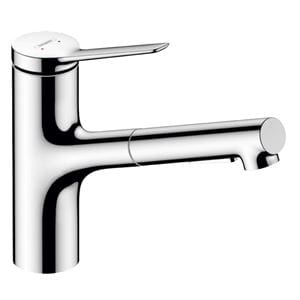 HANSGROHE ZESIS M33 drezová batéria, s vyťahovacou sprškou, EcoSmart, chróm