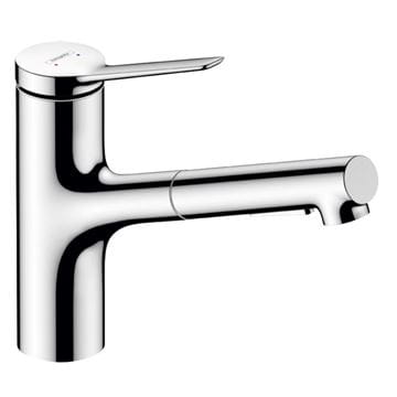HANSGROHE ZESIS M33 drezová batéria, s vyťahovacou sprškou, EcoSmart, chróm