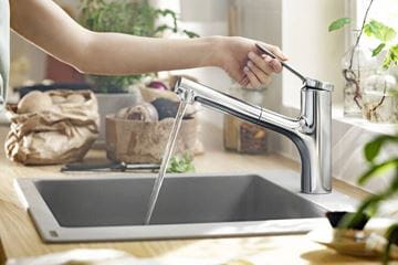 HANSGROHE ZESIS M33 drezová batéria, s vyťahovacou sprškou, EcoSmart, chróm 74810000 Obrázek - fotka