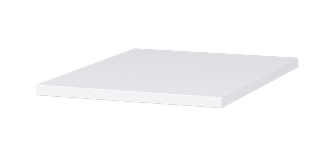 CONCEPT MODULAR doska s presahom 33,6x47,5x1,8 cm, lesklá biela 807559 Obrázek - Hlavní obrázek