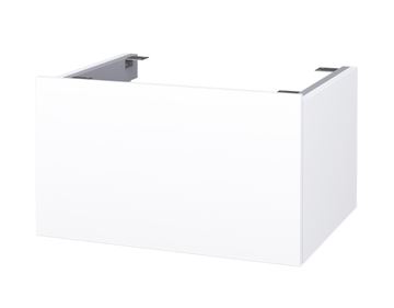 CONCEPT MODULAR nízka skrinka 59,8x49,5x33,2 cm, 1 zásuvka, Push-open, lesklá biela