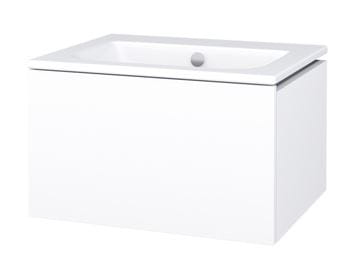 CONCEPT MODULAR skrinka pod umývadlo 59,8x49,5x33,2 cm, 1 zásuvka, Push-open, lesklá biela
