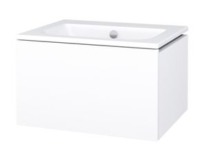 CONCEPT MODULAR skrinka pod umývadlo 59,8x49,5x33,2 cm, 1 zásuvka, Push-open, lesklá biela