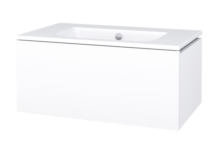 CONCEPT MODULAR skrinka pod umývadlo 79,8x49,5x33,2 cm, 1 zásuvka, Push-open, lesklá biela 807658 Obrázek - Hlavní obrázek