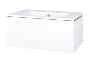 CONCEPT MODULAR skrinka pod umývadlo 79,8x49,5x33,2 cm, 1 zásuvka, Push-open, lesklá biela