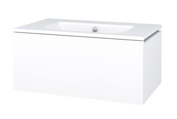 CONCEPT MODULAR skrinka pod umývadlo 79,8x49,5x33,2 cm, 1 zásuvka, Push-open, lesklá biela