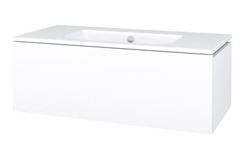 CONCEPT MODULAR skrinka pod umývadlo 99,8x49,5x33,2 cm, 1 zásuvka, Push-open, lesklá biela