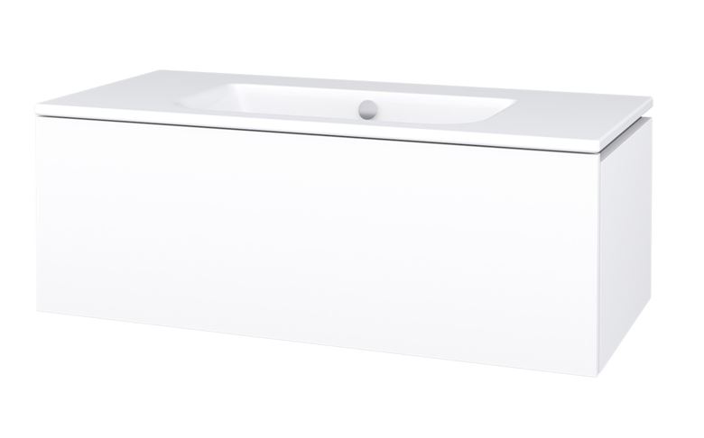 CONCEPT MODULAR skrinka pod umývadlo 99,8x49,5x33,2 cm, 1 zásuvka, Push-open, lesklá biela 807665 Obrázek - Hlavní obrázek