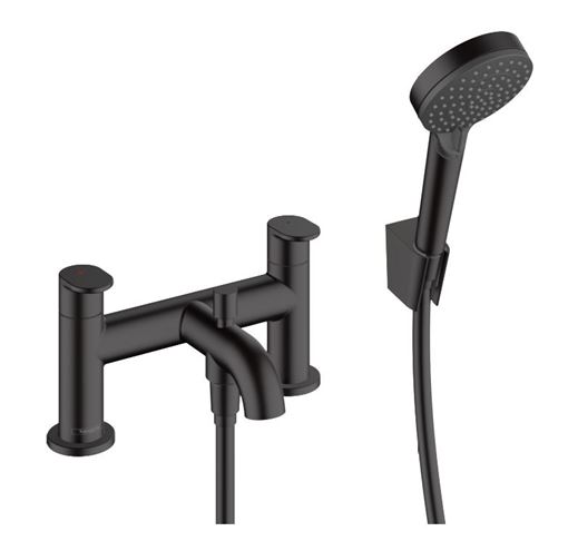 HANSGROHE VERNIS BLEND batéria na okraj vane, 2-otvorová, so sprchovou súpravou, matná čierna 71461670 Obrázek - Hlavní obrázek
