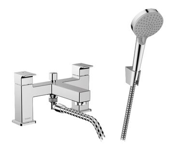 HANSGROHE VERNIS SHAPE batéria na okraj vane, 2-otvorová, so sprchovou súpravou, chróm