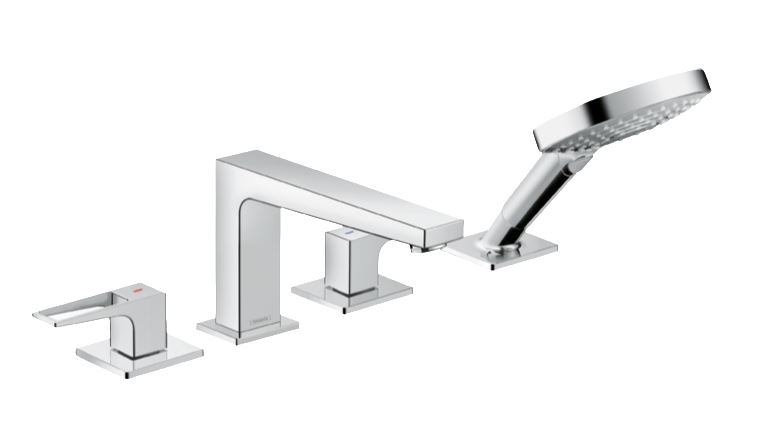 HANSGROHE METROPOL batéria na okraj vane, 4-otvorová, so sprchovou súpravou, chróm 74553000 Obrázek - Hlavní obrázek