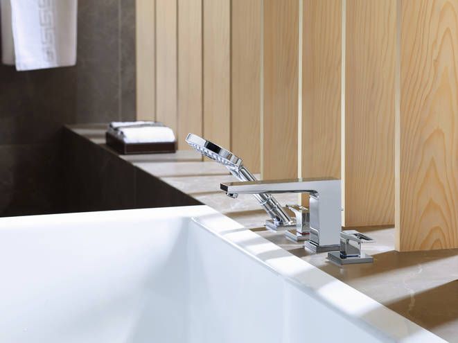 HANSGROHE METROPOL batéria na okraj vane, 4-otvorová, so sprchovou súpravou, chróm 74553000 Obrázek - fotka