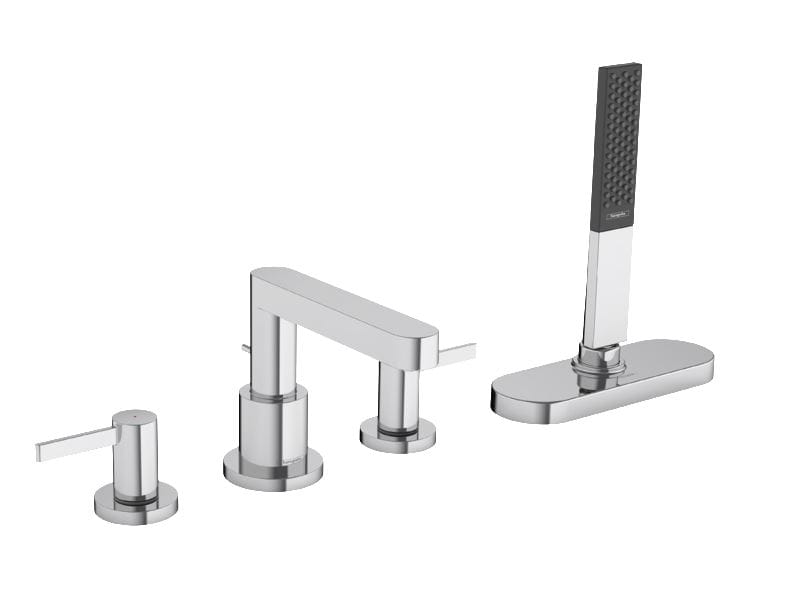 HANSGROHE FINORIS batéria na okraj vane, 4-otvorová, so sprchovou súpravou, s telesom, chróm