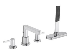 HANSGROHE FINORIS batéria na okraj vane, 4-otvorová, so sprchovou súpravou, s telesom, chróm