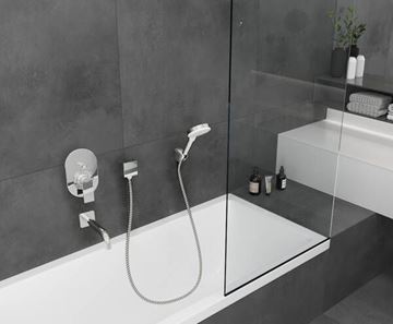 HANSGROHE VERNIS SHAPE vaňová/sprchová batéria 200mm, podomietková, páková, vrchný diel, chróm 71458000 Obrázek - fotka