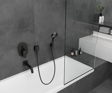HANSGROHE VERNIS SHAPE vaňová/sprchová batéria 200mm, podomietková, páková, vrchný diel, matná čierna 71458670 Obrázek - fotka