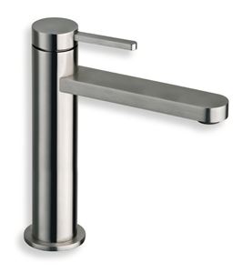 CRISTINA UNIX umývadlová stojanková batéria, s odtokovou súpravou, brushed stainless steel
