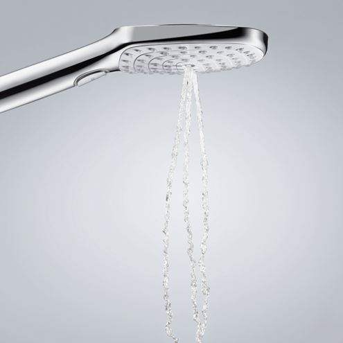 HANSGROHE RAINDANCE SELECT E 120 3JET sprchová súprava 3-dielna, ručná sprcha 120x120 mm, 3 prúdy, hadica, držiak, chróm 26720000 Obrázek - fotka