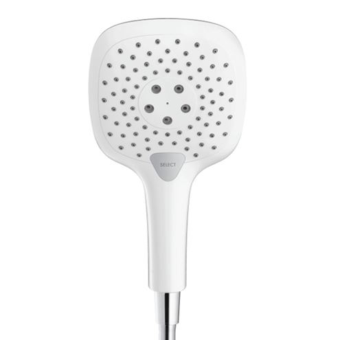 HANSGROHE RAINDANCE SELECT E 3JET ručná sprcha 150x150 mm, 3 prúdy, AirPower, biela/chróm 26550400 Obrázek - fotka