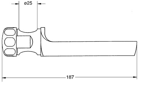 GROHE RELEXA mydlovnička, pre sprchovú tyč, chróm/číra 28856000 Technický nákres