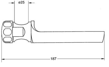 GROHE RELEXA mydlovnička, pre sprchovú tyč, chróm/číra 28856000 Technický nákres