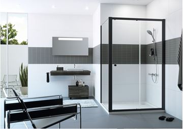 CONCEPT 100 BLACK EDITION sprchové dvere 120x200 cm, posuvné, čierna / číre sklo PTA20409.123.322 Obrázek - fotka
